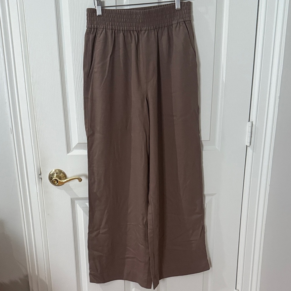 NWT MADEWELL Brown Wide-Leg Pants size small